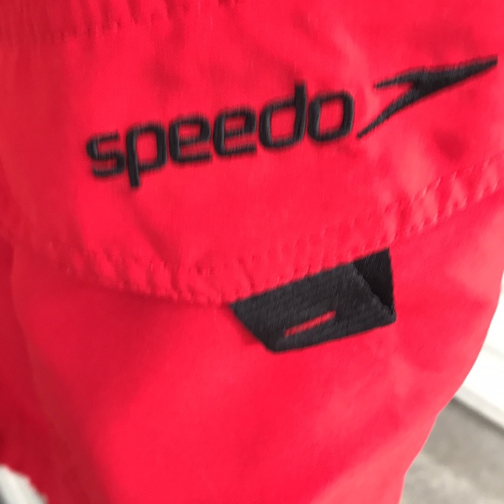 Men's Speedo Swim Suit, Red, Size Medium
